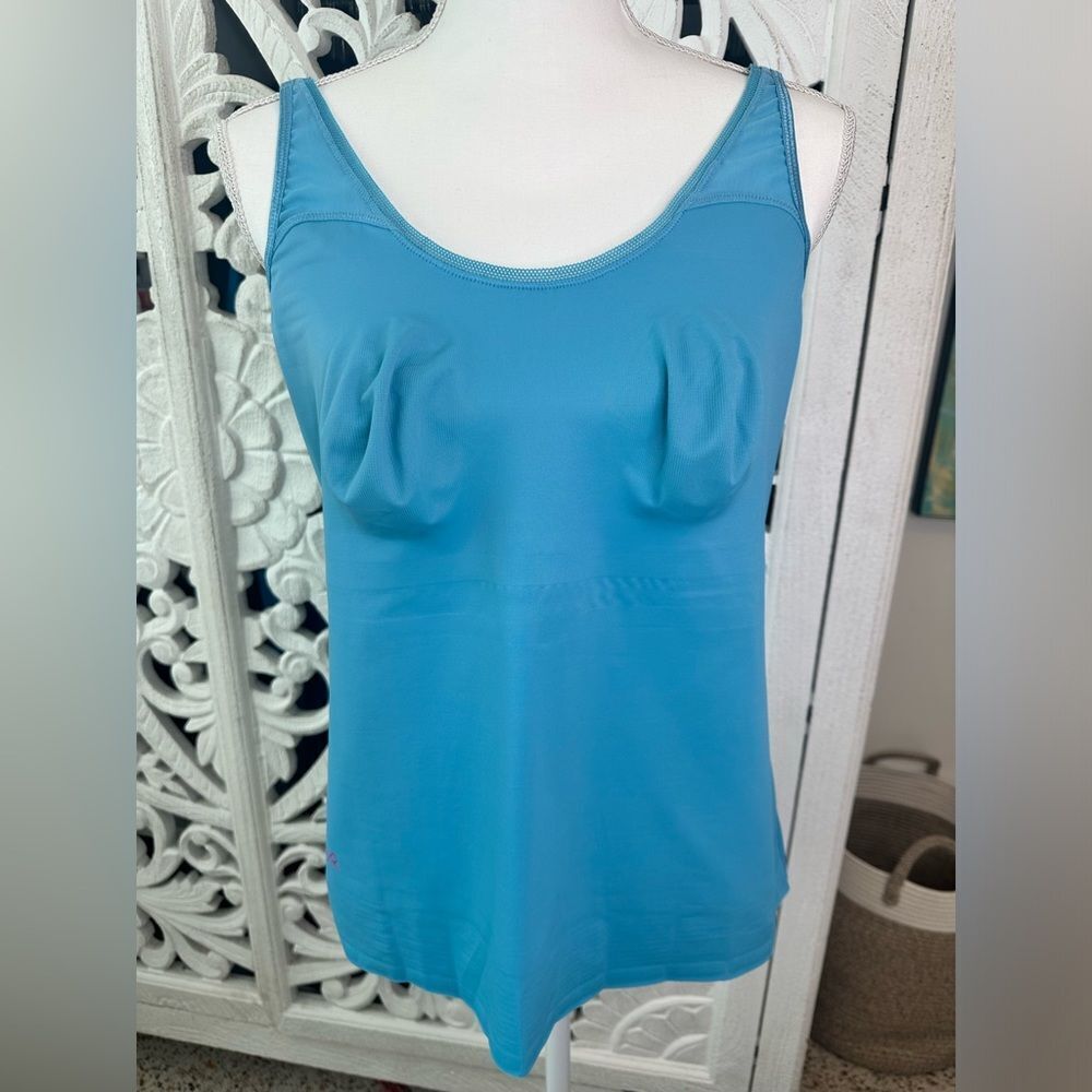Ruby Ribbon Heritage Sheer Cami Turquoise Aqua Teal Blue Size 42